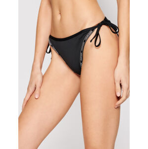 Calvin Klein dámské černé plavkové kalhotky Bikini - S (BEH)